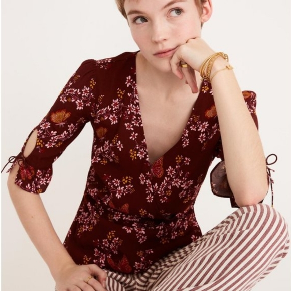 ⚠️SOLD ⚠️❤ 4X HP ❤ Madewell butterfly sanctuary blouse - Picture 7 of 8